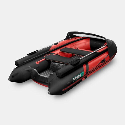 Надувная лодка GLADIATOR E420X красно-черный