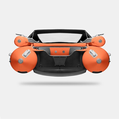 Надувная лодка GLADIATOR E380X оранжево-темносерый