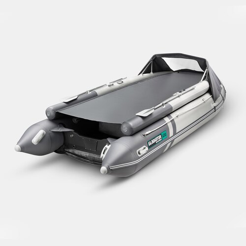 Надувная лодка GLADIATOR E450X PRO светло-темносерый