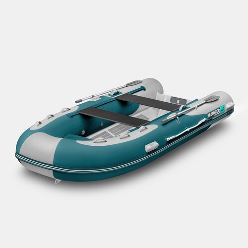 Надувная лодка RIB GLADIATOR AL 420 морской зеленый-белый (СПб)