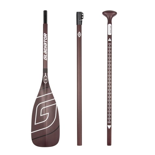 SUP весло Gladiator Race Kevlar red 3-части, лопатка L
