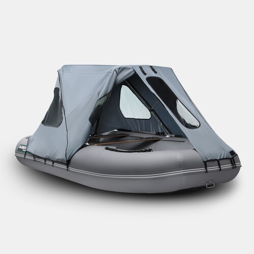 Тент ходовой с каркасом для лодок Gladiator E450PRO серый серии AIR PRO (E)