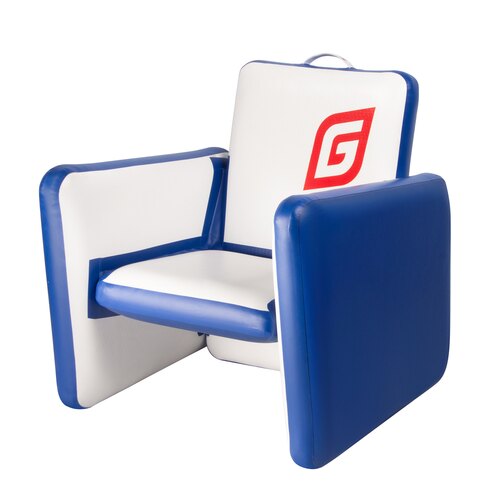 Надувное кресло Gladiator белое-синее