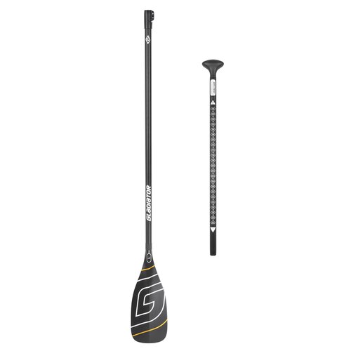 SUP весло Gladiator Sport Carbon black/black-yellov 2-части, лопатка L